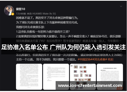 足协准入名单公布 广州队为何仍能入选引发关注